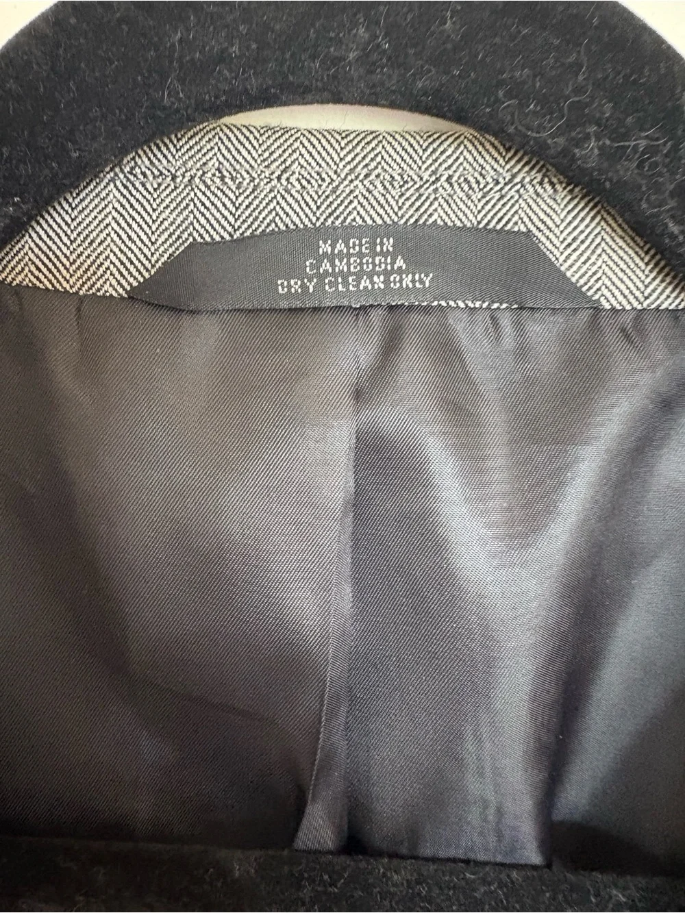 Haggar Men's 52L Gray Herringbone 100% Wool Sport Coat 2 Button Classic